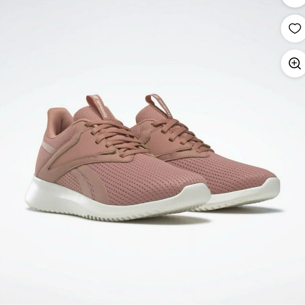 Reebok Pink and White Sneakers with Cushioned Sole